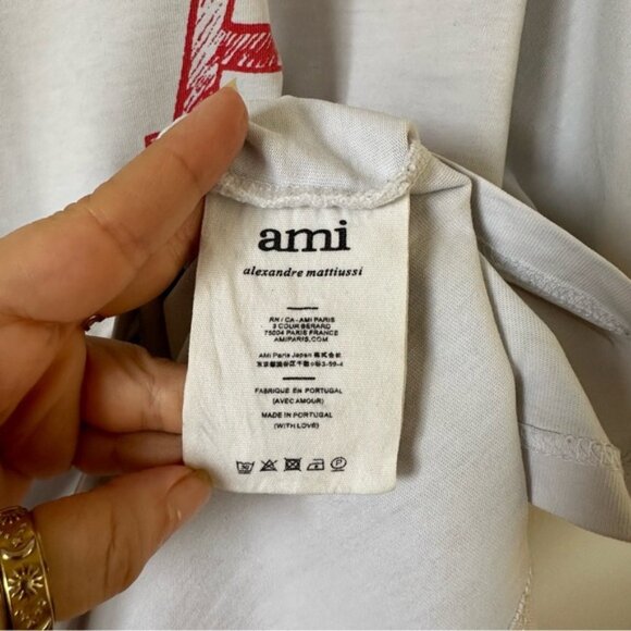 Ami Alexandre Mattiussi Paris x Kevin Lyons Off White T Shirt Size L - Picture 6 of 8